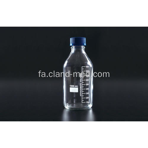 بطری Reagent با پلاگین آبی Screw Cap Clear